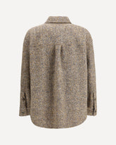 Mélange wool blend Overshirt - BROWN | Base Blu