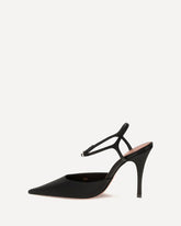 Carolyn satin Slingback Pumps - BLACK | Base Blu