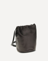 Leather Bucket Bag - BLACK | Base Blu