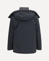 Hooded padded Jacket - BLACK | Base Blu
