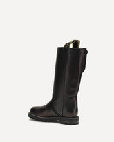 Glossy calfskin Biker Boots - BLACK | Base Blu