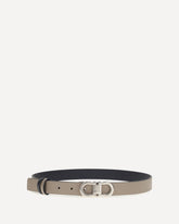 Reversible Gancini Belt - GREY | Base Blu