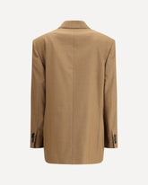 Double-breasted Jacket in pure Virgin Wool - BROWN | Base Blu