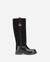 High suede and smooth leather Boots - BLACK | Base Blu