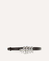 Running Horses leather Belt - BLACK | Base Blu