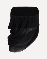 Sheer draped Top - BLACK | Base Blu