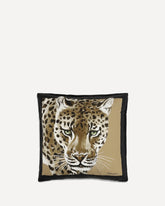 Cuscino in canvas con leopardo - BEIGE | Base Blu