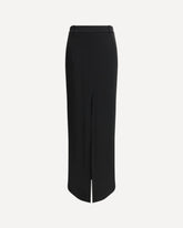 Gonna sartoriale in crêpe envers satin - NERO | Base Blu