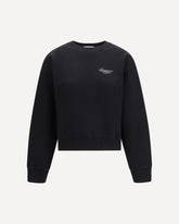 Felpa in tessuto garzato con logo - NERO | Base Blu