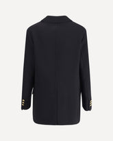 Wool and cachemire Double-breasted Coat - BLACK | Base Blu