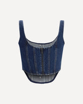 Denim corset Top - BLUE | Base Blu