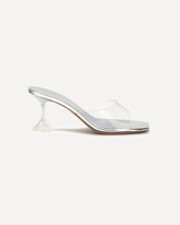 Lupita Glass Sandals - SILVER | Base Blu