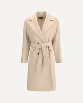 Double-breasted Panteon Coat - BEIGE | Base Blu