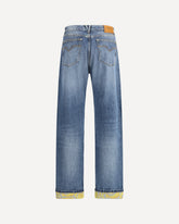 Barocco Turn-Up Jeans - BLUE | Base Blu