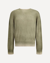 Cashmere Crewneck with gradient effect - GREEN | Base Blu