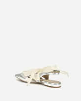 Metallic leather Gianira Ballerinas - SILVER | Base Blu
