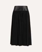 Skirt with leather belt - BLACK | Base Blu