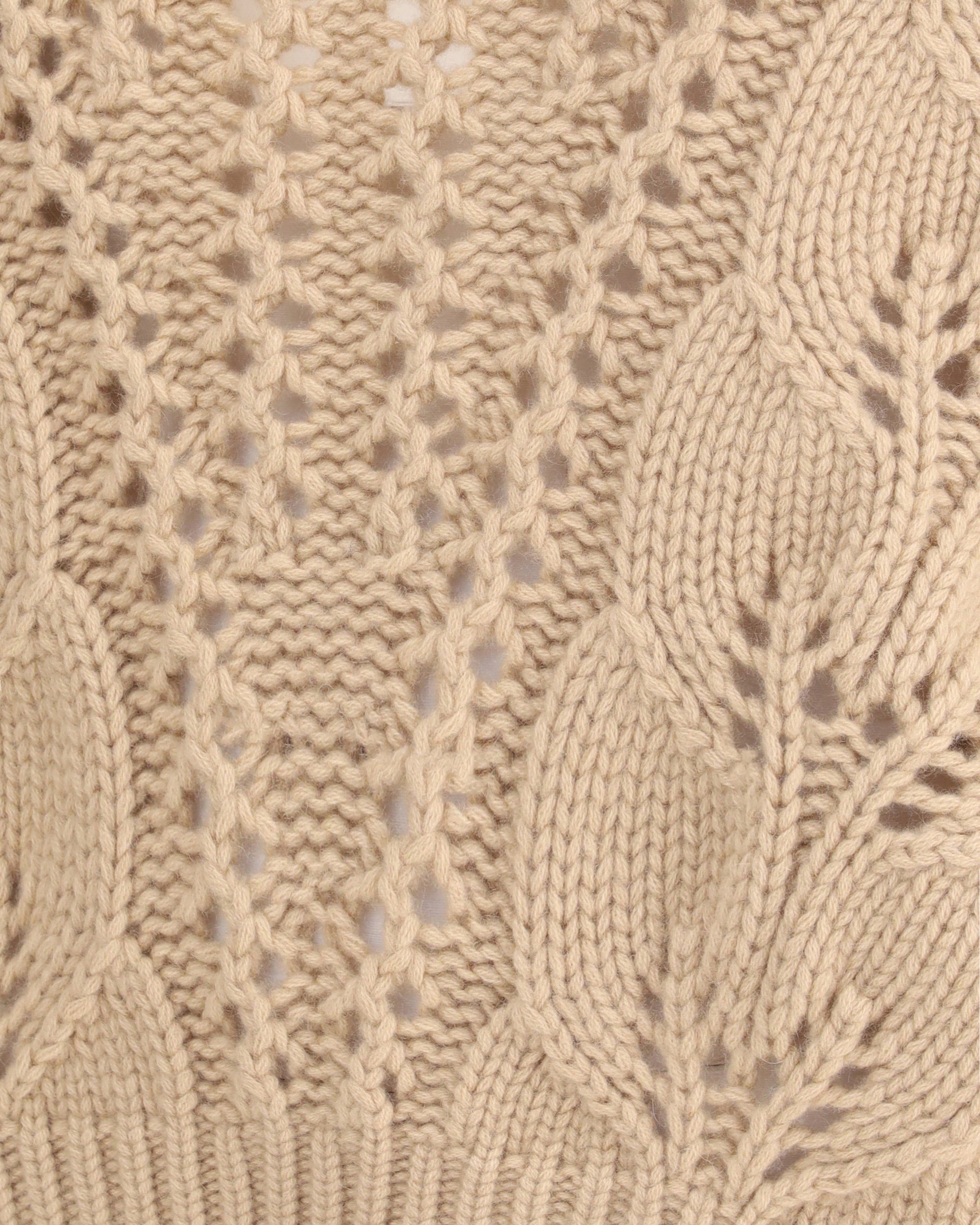 ERMANNO SCERVINO Perforated cashmere Sweater BEIGE | Base Blu