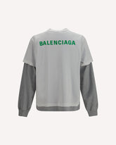 T-shirt in cotone con doppia manica - BIANCO | Base Blu