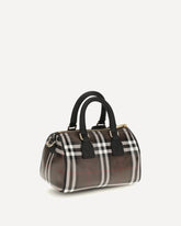 Check Bowling Mini Handbag - BROWN | Base Blu