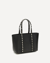 Small Rockstud Tote Bag - BLACK | Base Blu