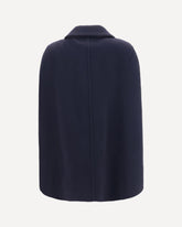 Wool and cashmere Cape - BLUE | Base Blu