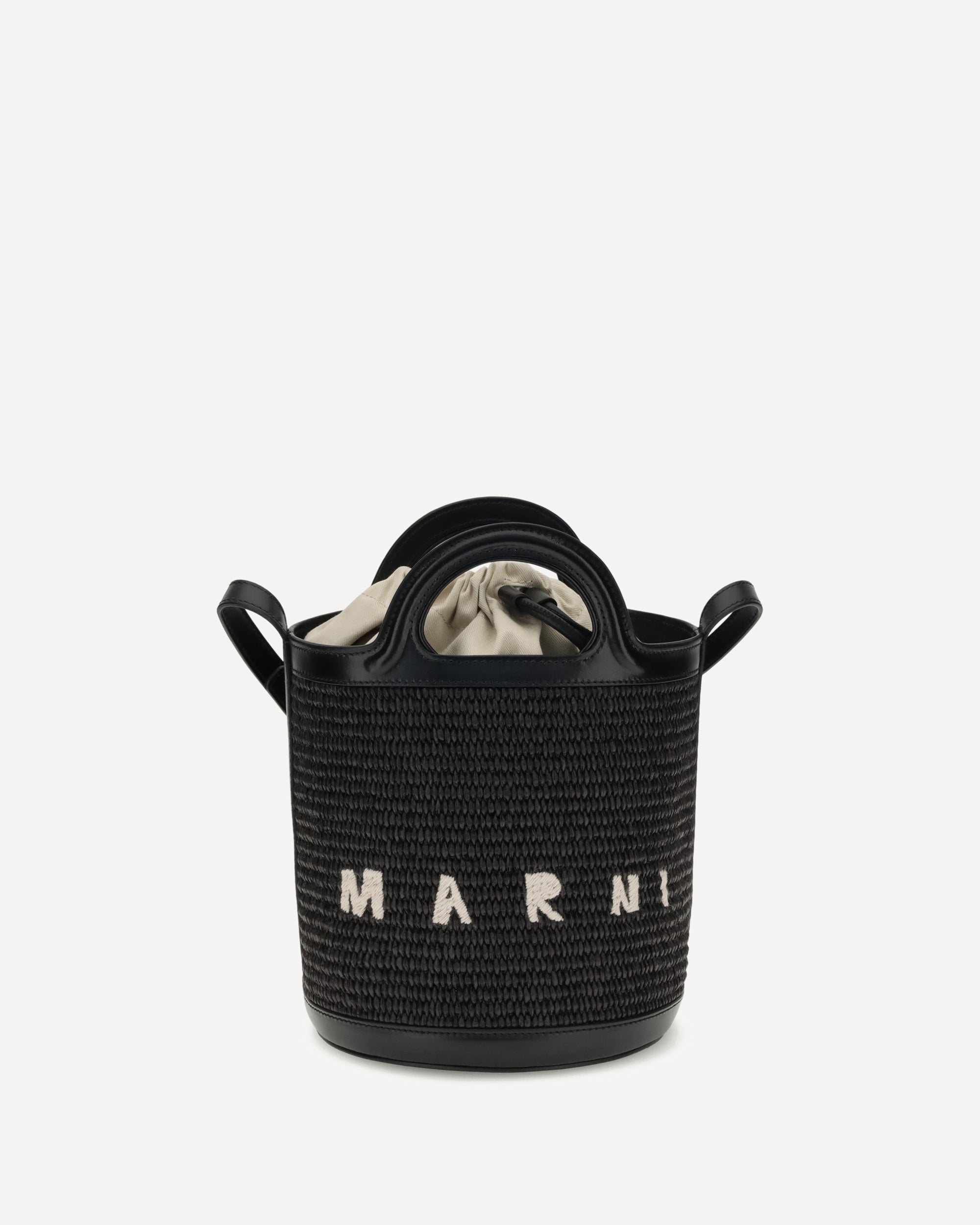 MARNI Tropicalia Bucket Bag BLACK | Base Blu