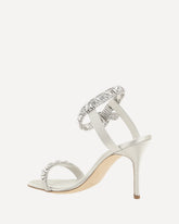 Asasan Satin Sandals - SILVER | Base Blu
