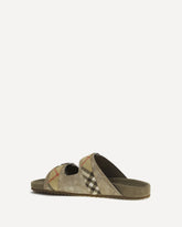 Urchin suede Check Sandals - BEIGE | Base Blu