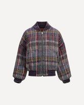 Caperdoni check wool Bomber - MULTICOLOUR | Base Blu