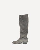High suede Boots - GREY | Base Blu