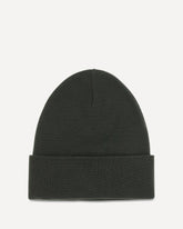 Cappello Beanie in lana vergine con logo - VERDE | Base Blu