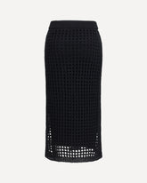 Gonna in cotone a rete - NERO | Base Blu