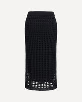 Cotton mesh Skirt - BLACK | Base Blu