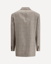 Prince de Wales double-breasted Blazer - BEIGE | Base Blu