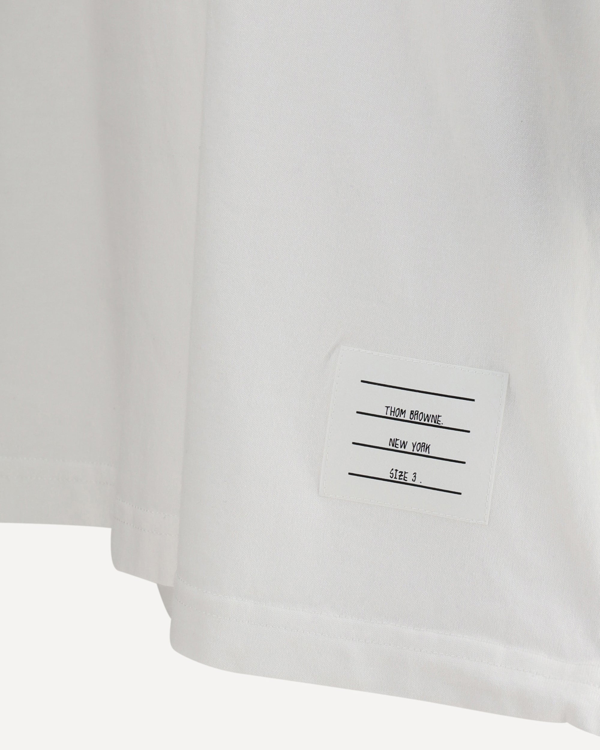 THOM BROWNE Striped T-Shirt WHITE | Base Blu