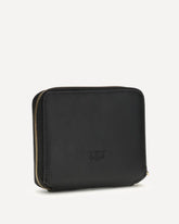 Leather zip-around Wallet - BLACK | Base Blu