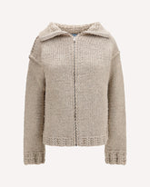 Wool zip Cardigan - GREY | Base Blu