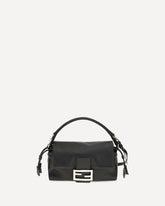 Small Baguette soft nappa leather Handbag - BLACK | Base Blu