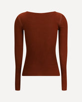 Ribbed fitted Top - ORANGE | Base Blu