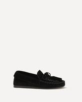 Suede Fitza Loafers - BLACK | Base Blu