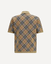 Check cotton blend Polo Shirt - BEIGE | Base Blu