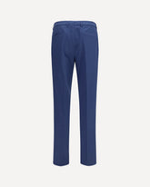Cotton blend chino Pants - BLUE | Base Blu