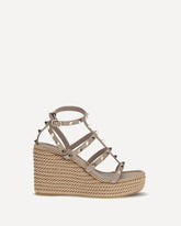 Rockstud Torchon 95 Wedges - BEIGE | Base Blu