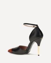 Sinead D’Orsay kid leather and suede Pumps - BLACK | Base Blu