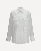 Oversized ramie Shirt - WHITE | Base Blu