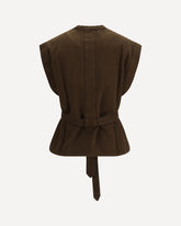 Chasuble Top with belt - BROWN | Base Blu