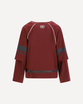 Cocora double-layer long-sleeve T-shirt - BORDEAUX | Base Blu