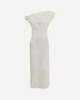 Abito midi off-shoulder bianco - BIANCO | Base Blu