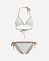 Check Detail Triangle Bikini - WHITE | Base Blu